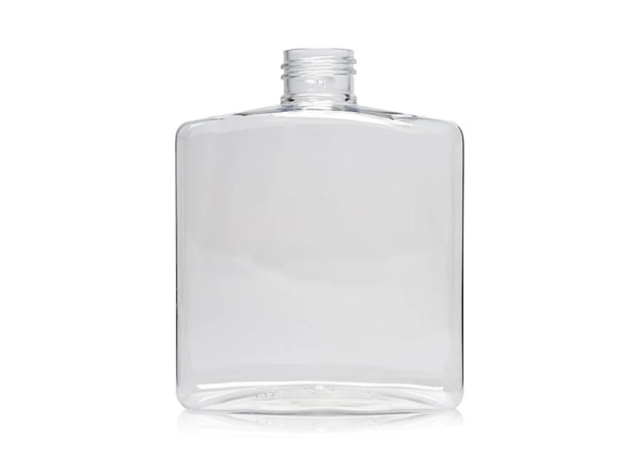 500ml Clear PET Rectangular Bottle and 24mm Screw Cap product photograph