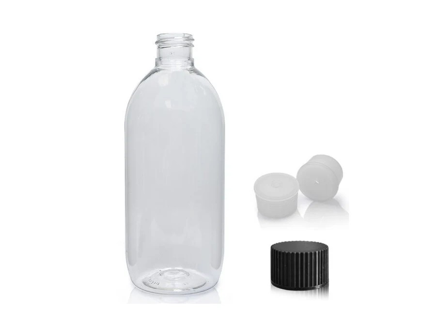 250ml rPET Boston Bottle & 24mm Smooth Cap product image
